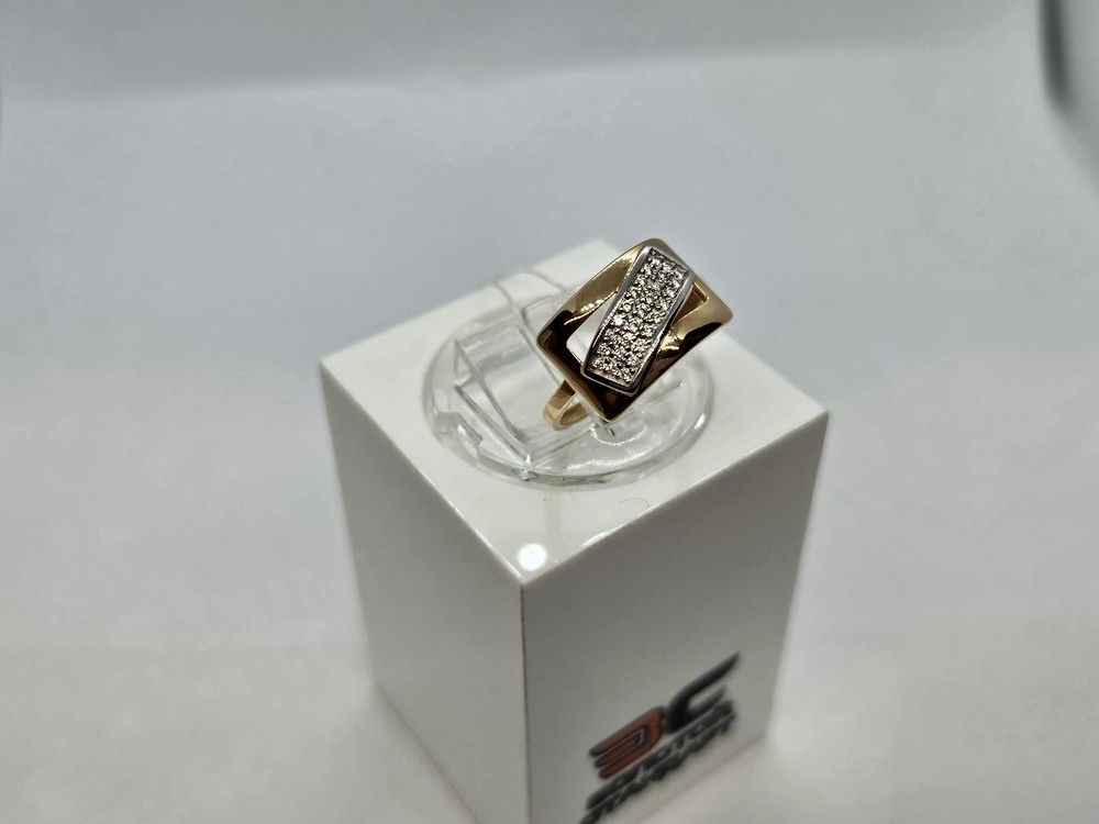 КОЛЬЦО С КАМНЯМИ (Au 585)