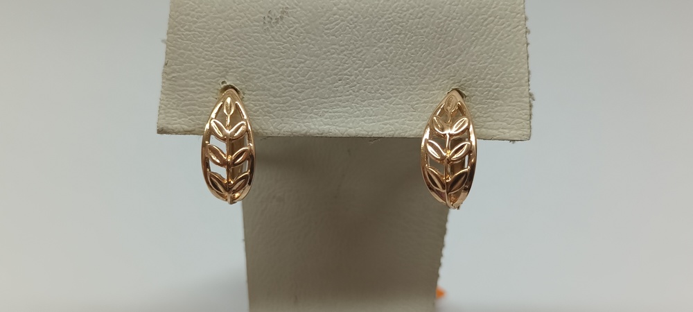 СБКМ585 СЕРЬГИ БЕЗ КАМНЯ (Au 585)