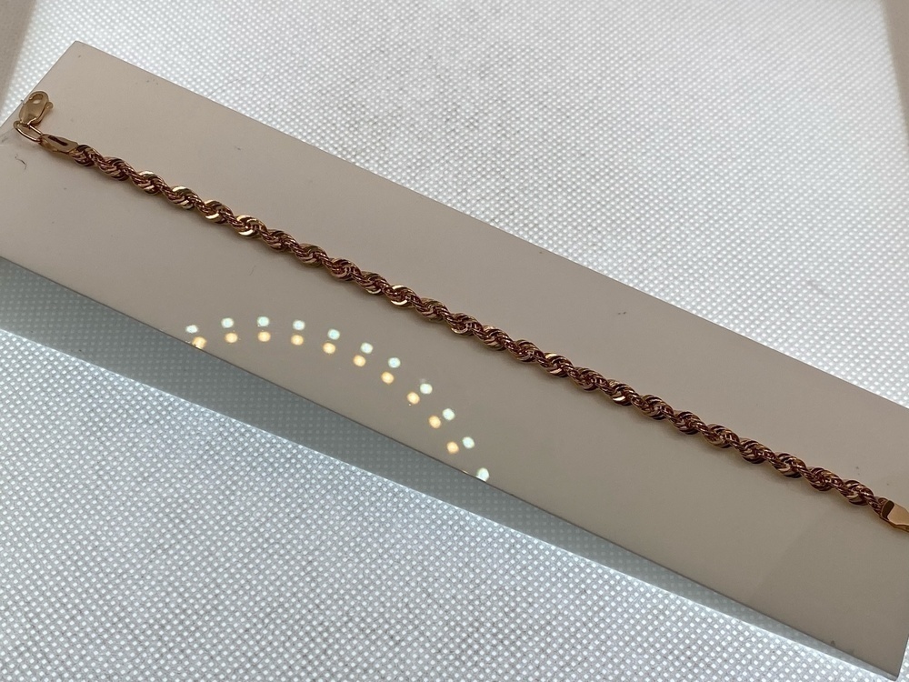 БРАСЛЕТ ПУСТОТЕЛЫЙ Веревка (Au 585)