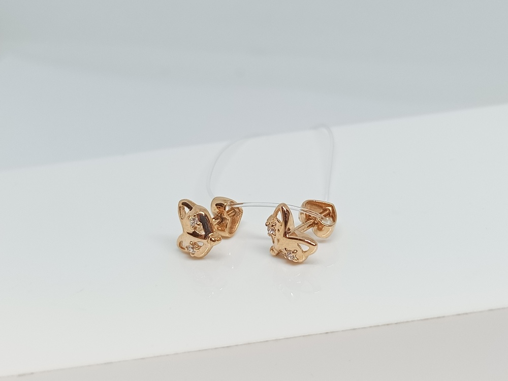 СЕРЬГИ ПУСЕТЫ с камнями (Au 585)