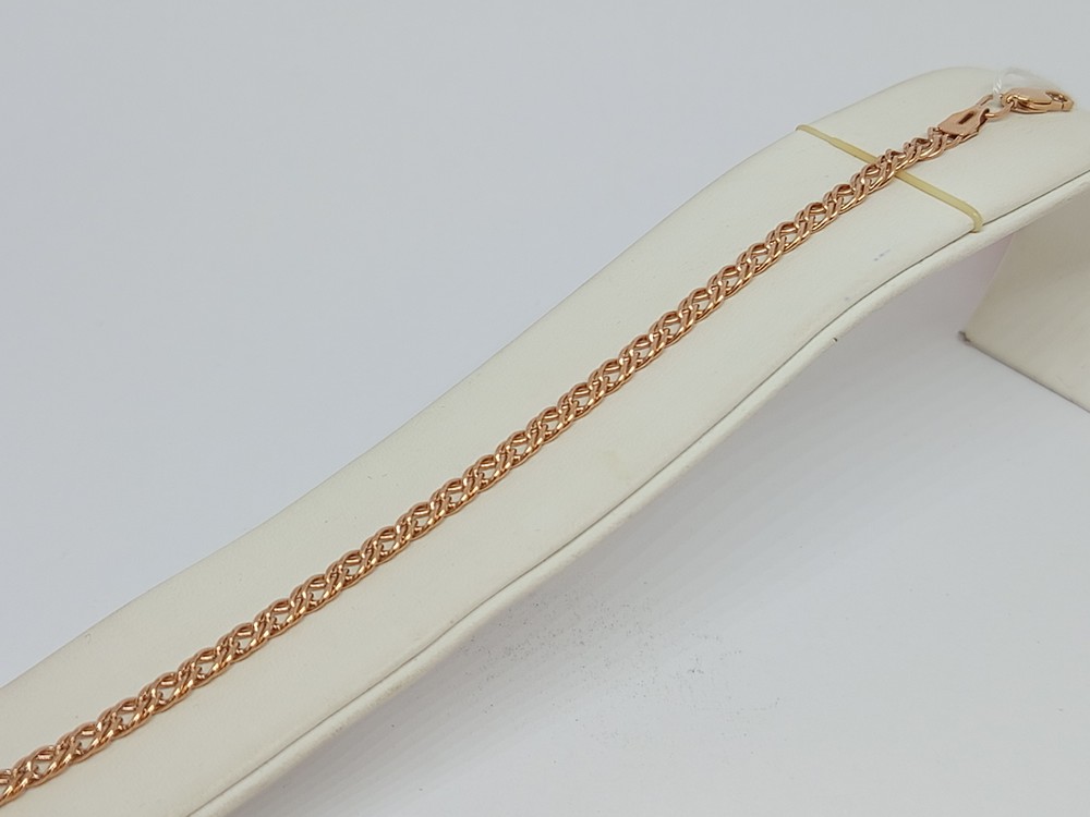 БРАСЛЕТ ПОЛНОВЕСНЫЙ Ромб двойной Au 585