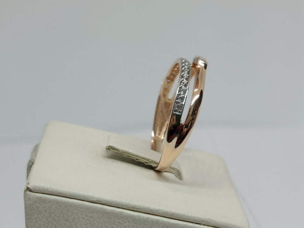 КОЛЬЦО С КАМНЯМИ (Au 585)