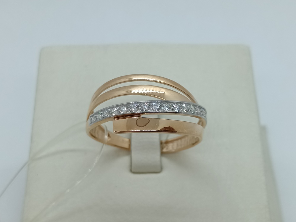 018878 КОЛЬЦО С КАМНЯМИ (Au 585)