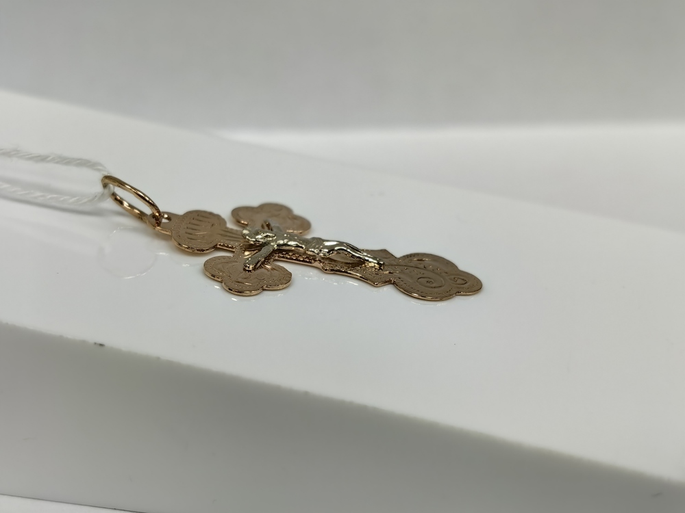 ПОДВЕСКА КРЕСТ БЕЗ КАМНЯ (Au 585)