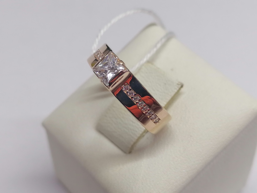 КОЛКМИ585 КОЛЬЦО С КАМНЯМИ (Au 585)