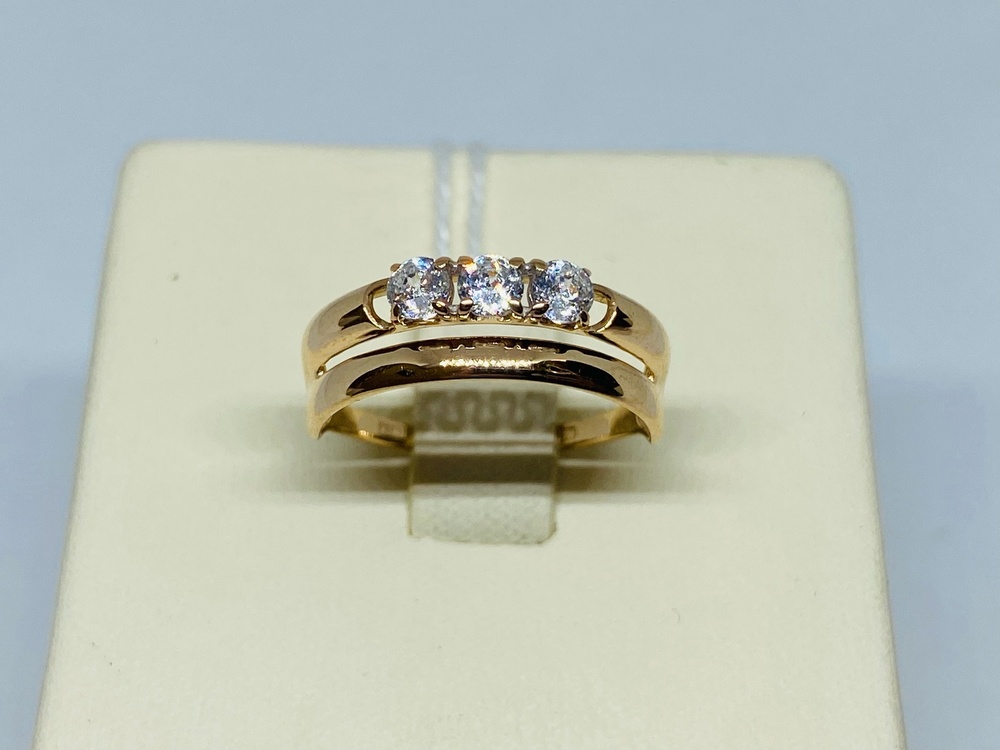 КОЛЬЦО С КАМНЯМИ (Au 585)