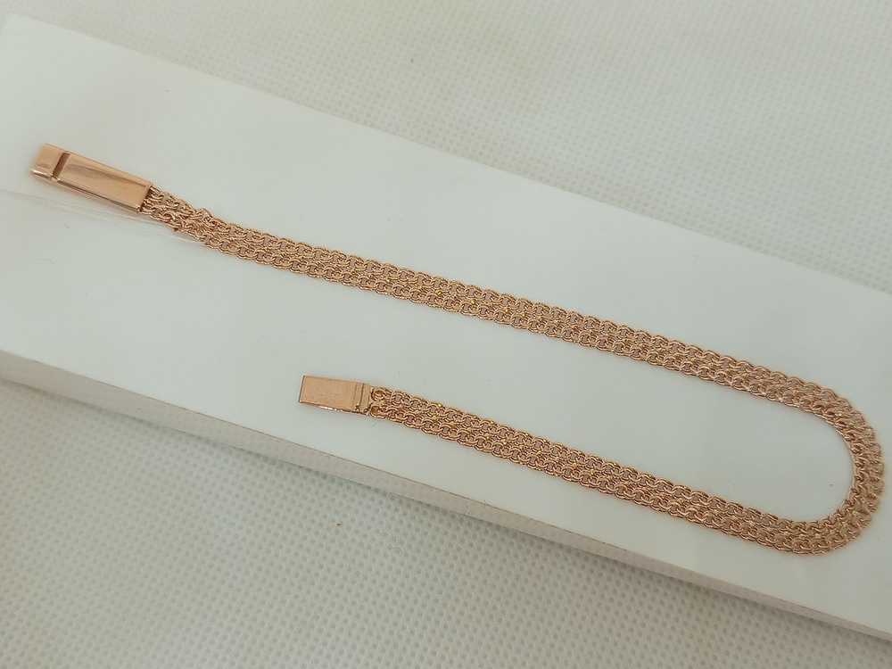 БРАСЛЕТ ПОЛНОВЕСНЫЙ Бисмарк двойной (Au 585)