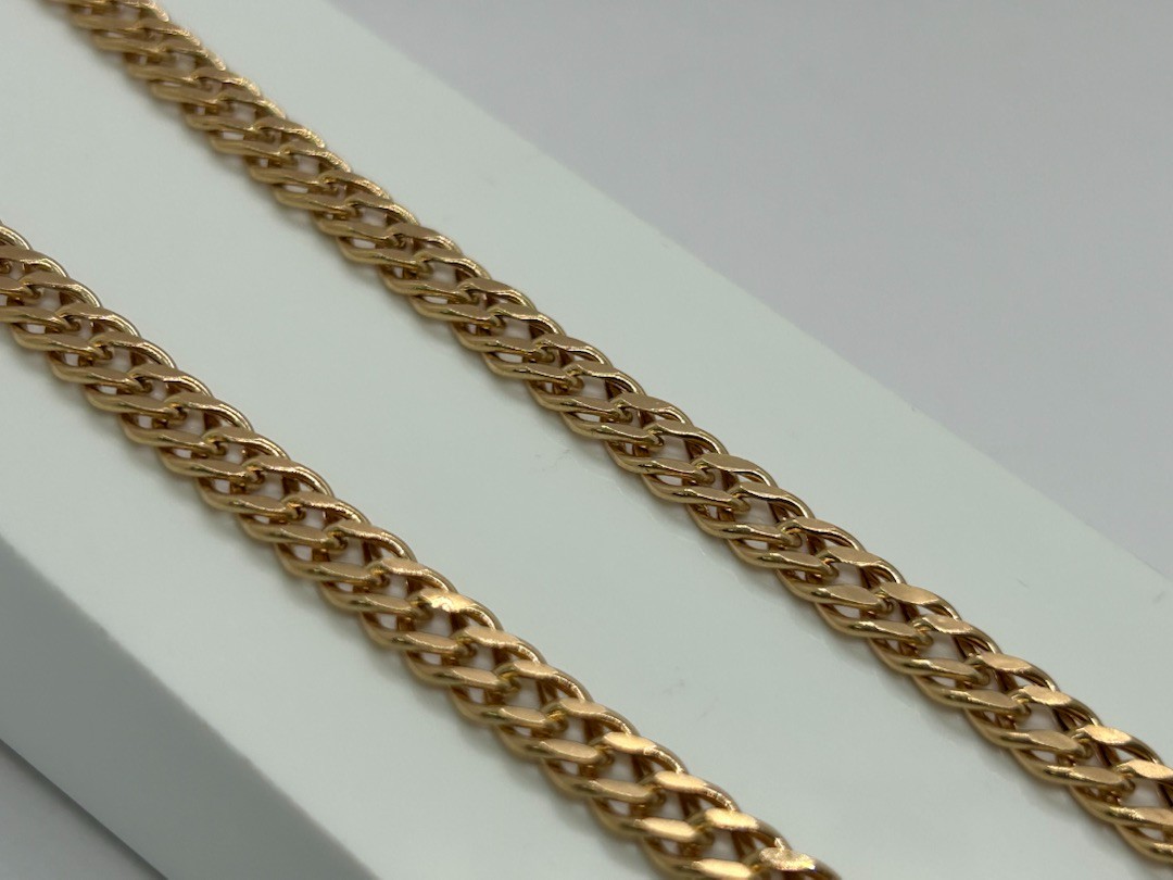 ЦЕПЬ ПУСТОТЕЛАЯ Ромб двойной (Au 585)