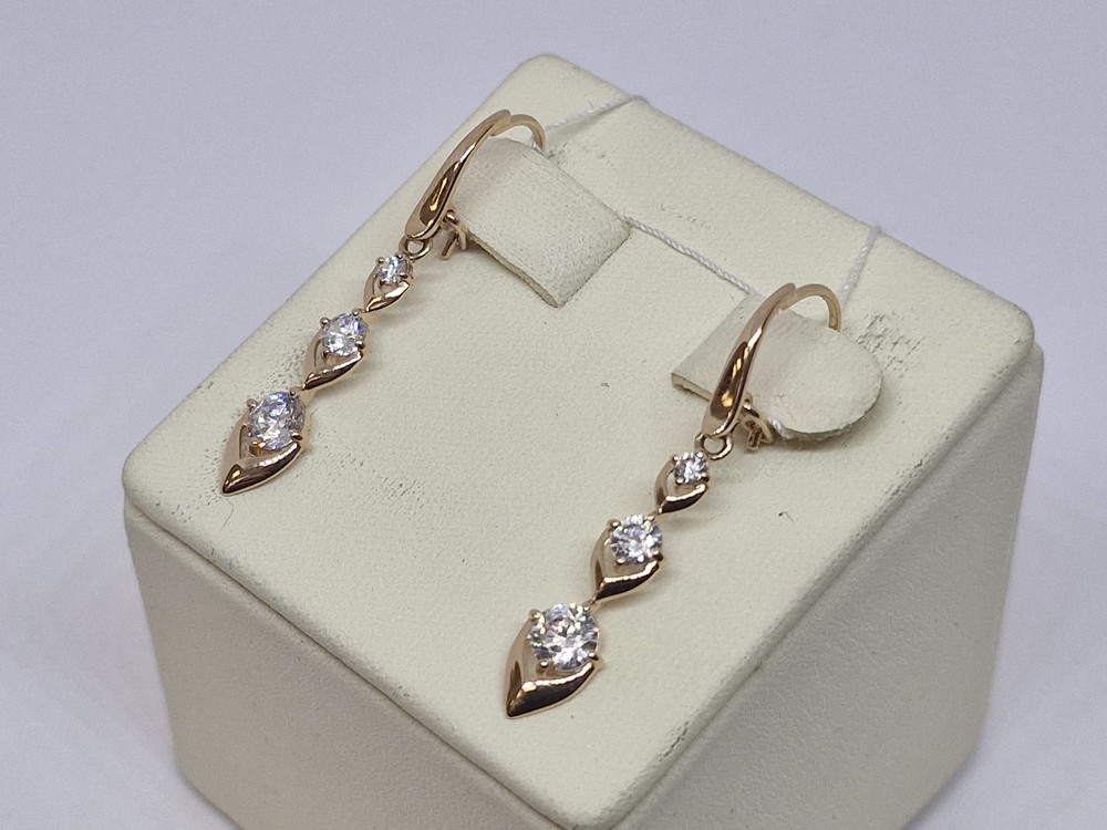 СЕРЬГИ С КАМНЯМИ (Au 585)