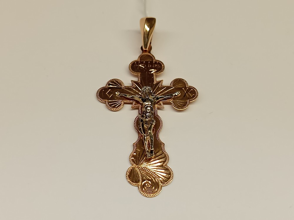 ПОДВЕСКА КРЕСТ БЕЗ КАМНЯ (Au 585)