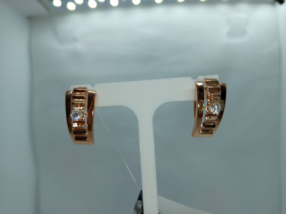 СЕРЬГИ С КАМНЕМ (Au 585)