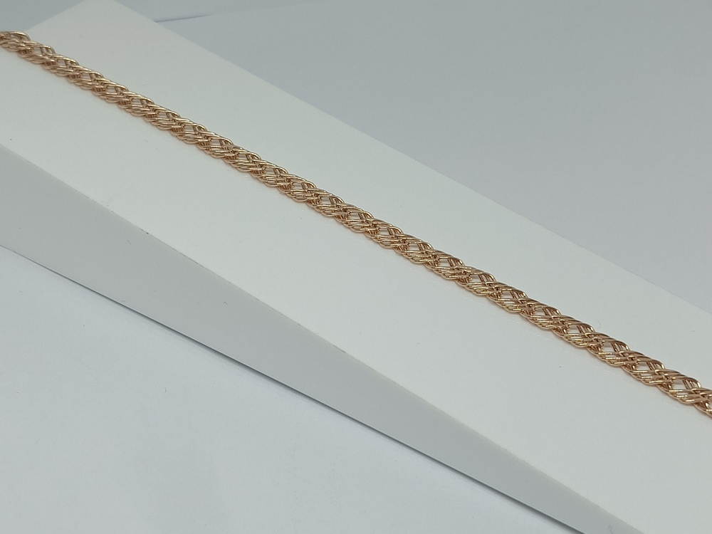 615506024 БРАСЛЕТ ПУСТОТЕЛЫЙ Ромб тройной (Au 585)