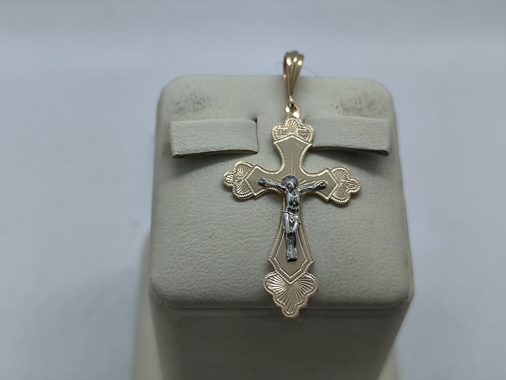 ПОДВЕСКА КРЕСТ без камня (Au 585)