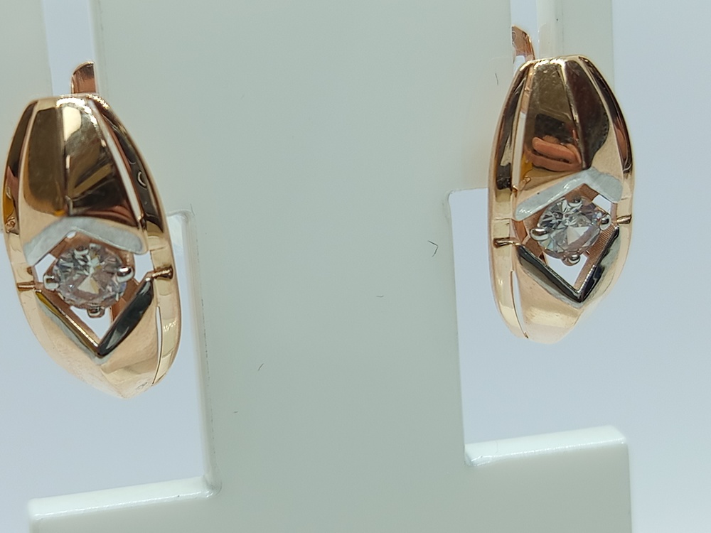 СЕРЬГИ С КАМНЕМ (Au 585)