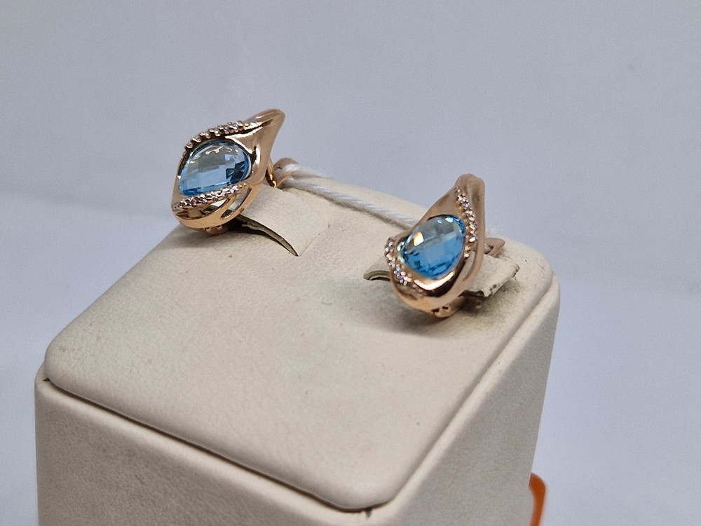 СКМИ585 СЕРЬГИ С КАМНЯМИ (Au 585)