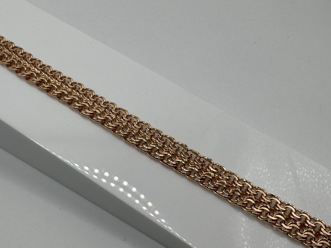 БЛБ585 БРАСЛЕТ ПОЛНОВЕСНЫЙ Бисмарк (Au 585)