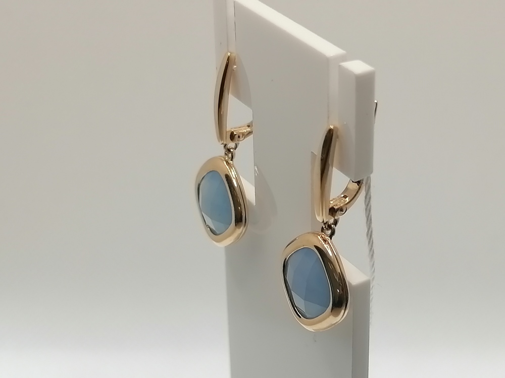 СЕРЬГИ С КАМНЕМ (Au 585)