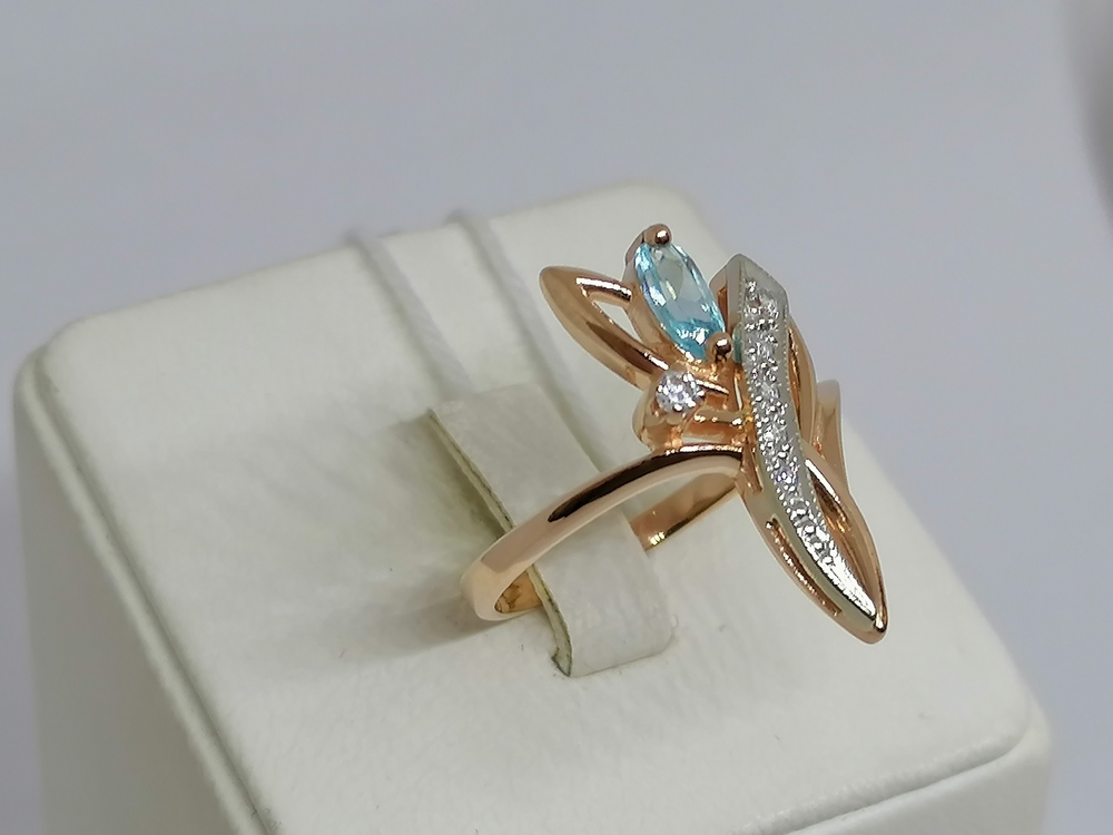 КОЛКМИ585 КОЛЬЦО С КАМНЯМИ (Au 585)