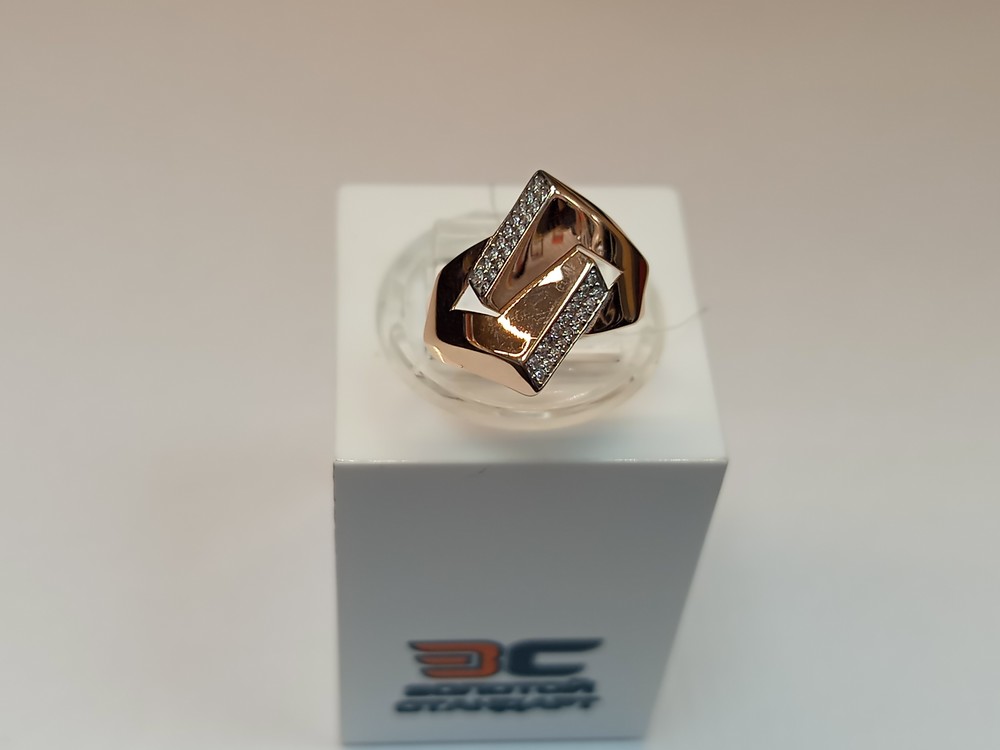 КОЛЬЦО С КАМНЯМИ (Au 585)