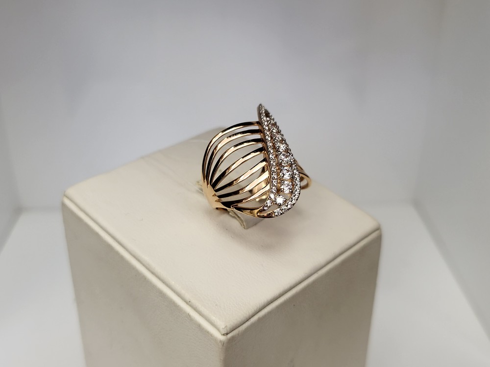 КОЛЬЦО С КАМНЯМИ (Au 585)