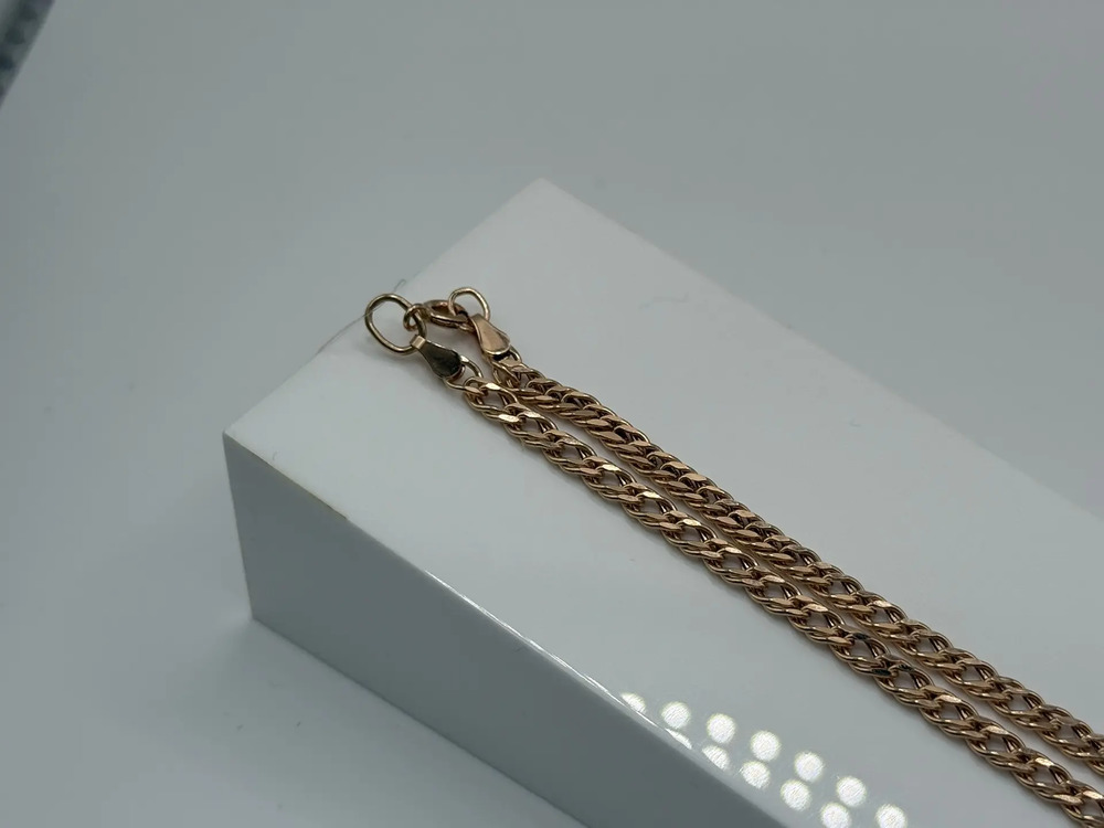 ЦЕПЬ ПУСТОТЕЛАЯ Ромб двойной (Au 585)