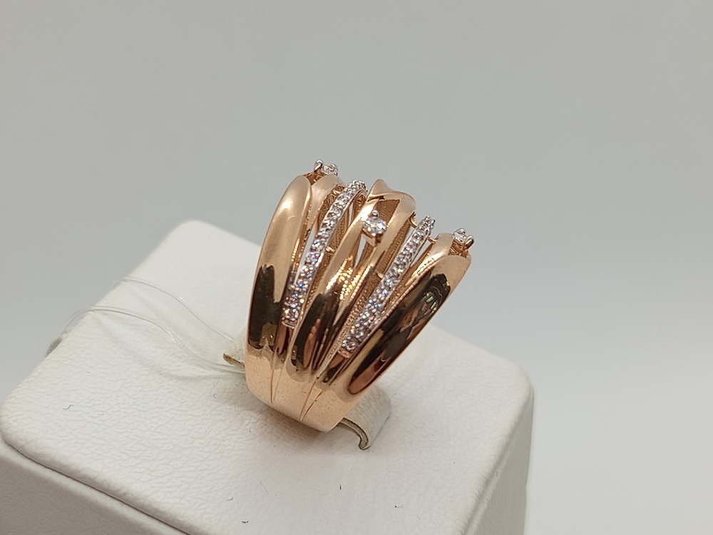 КОЛЬЦО С КАМНЯМИ (Au 585)