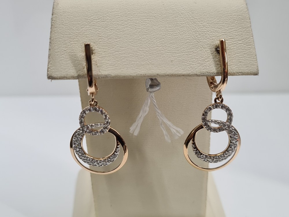 СКМИ585 СЕРЬГИ С КАМНЯМИ (Au 585)