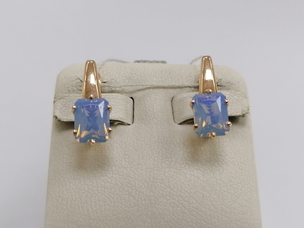 СЕРЬГИ С КАМНЕМ (Au 585)