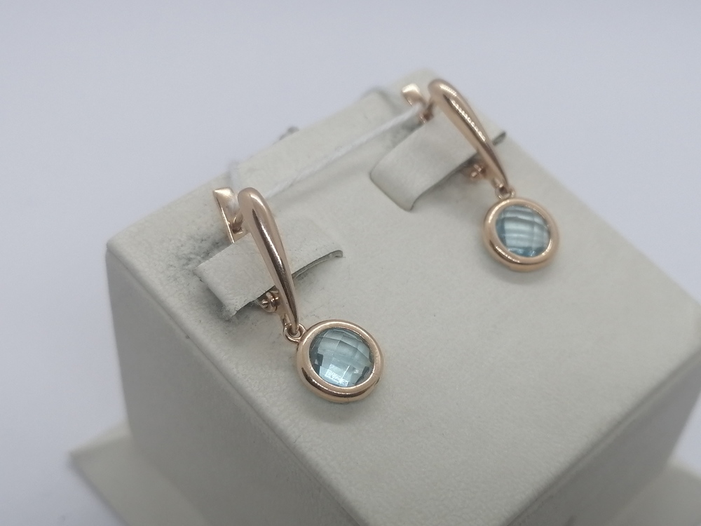 СЕРЬГИ С КАМНЕМ (Au 585)