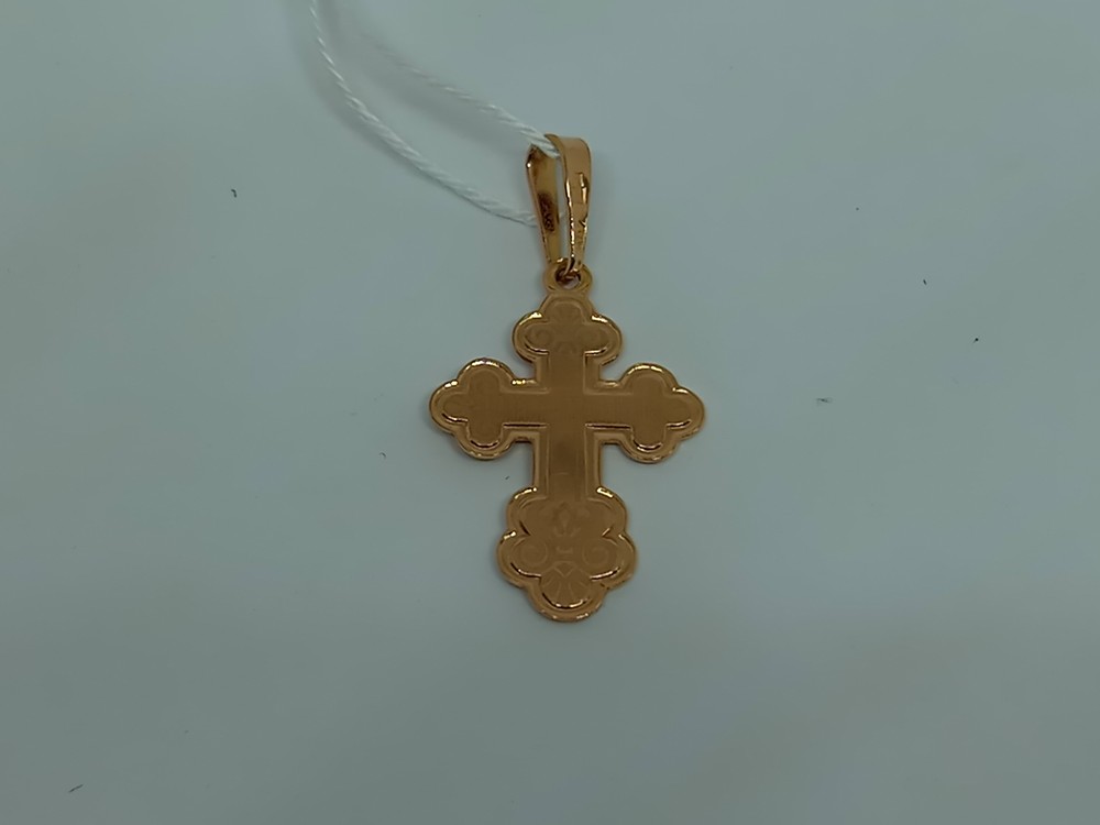 ПОДКБК585 ПОДВЕСКА КРЕСТ БЕЗ КАМНЯ (Au 585)
