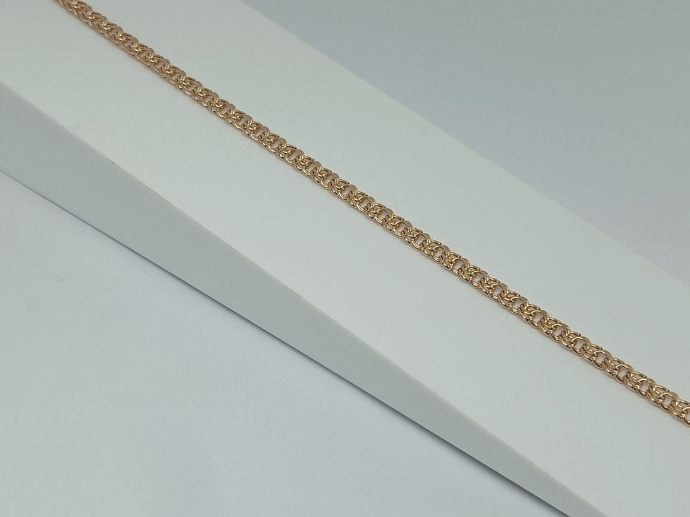 7060200П-19 БРАСЛЕТ ПУСТОТЕЛЫЙ Бисмарк (Au 585)