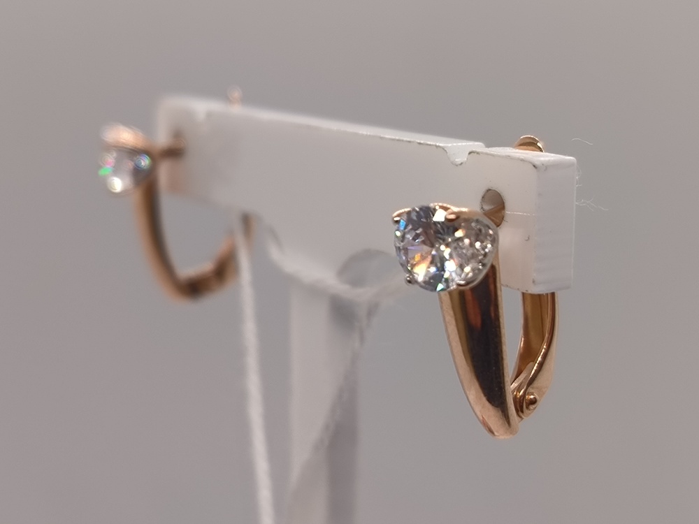 СКМИ585 СЕРЬГИ С КАМНЯМИ (Au 585)