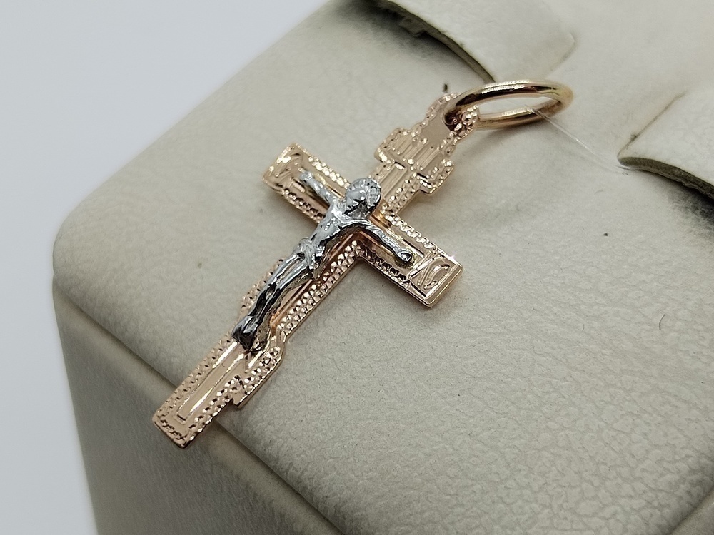 810-00268-10-00-00-02 ПОДВЕСКА КРЕСТ без камня (Au 585)