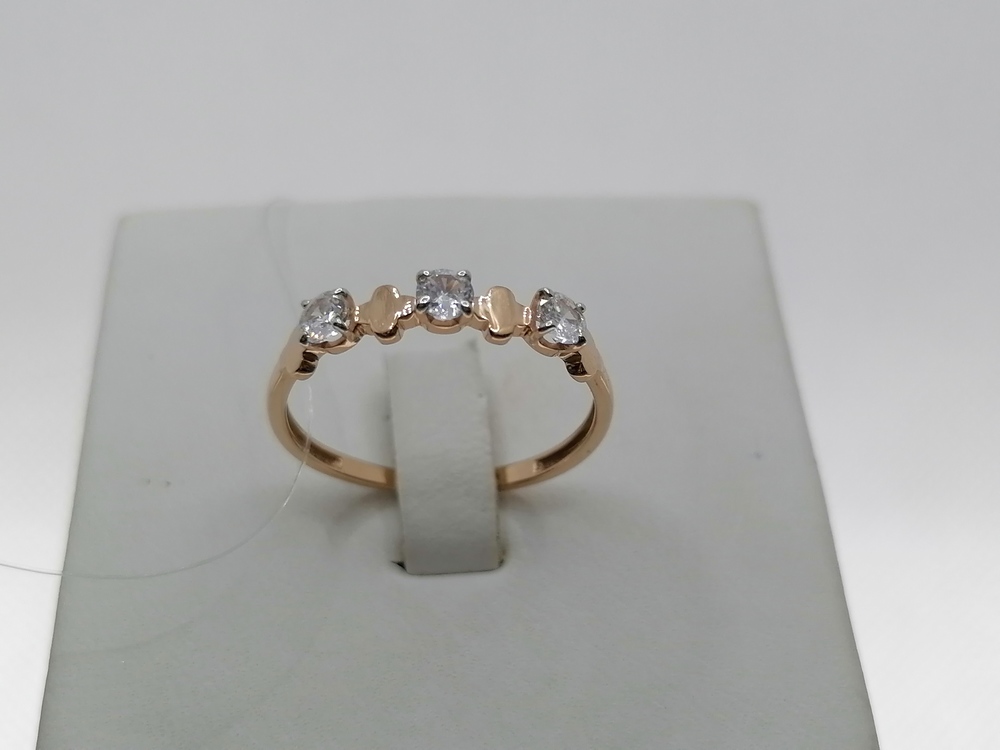 КОЛЬЦО С КАМНЯМИ (Au 585)