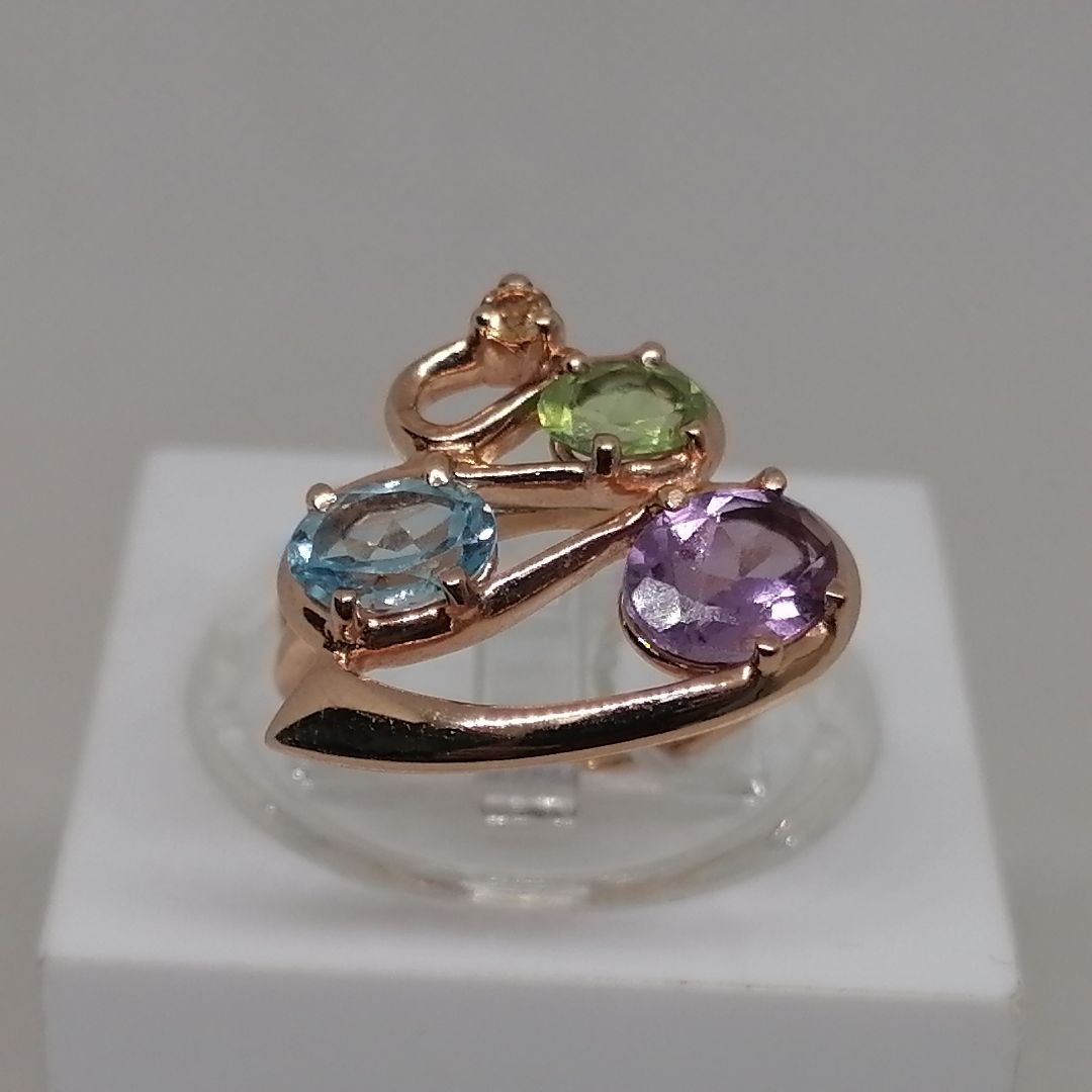 КОЛКМИ585 КОЛЬЦО С КАМНЯМИ (Au 585)