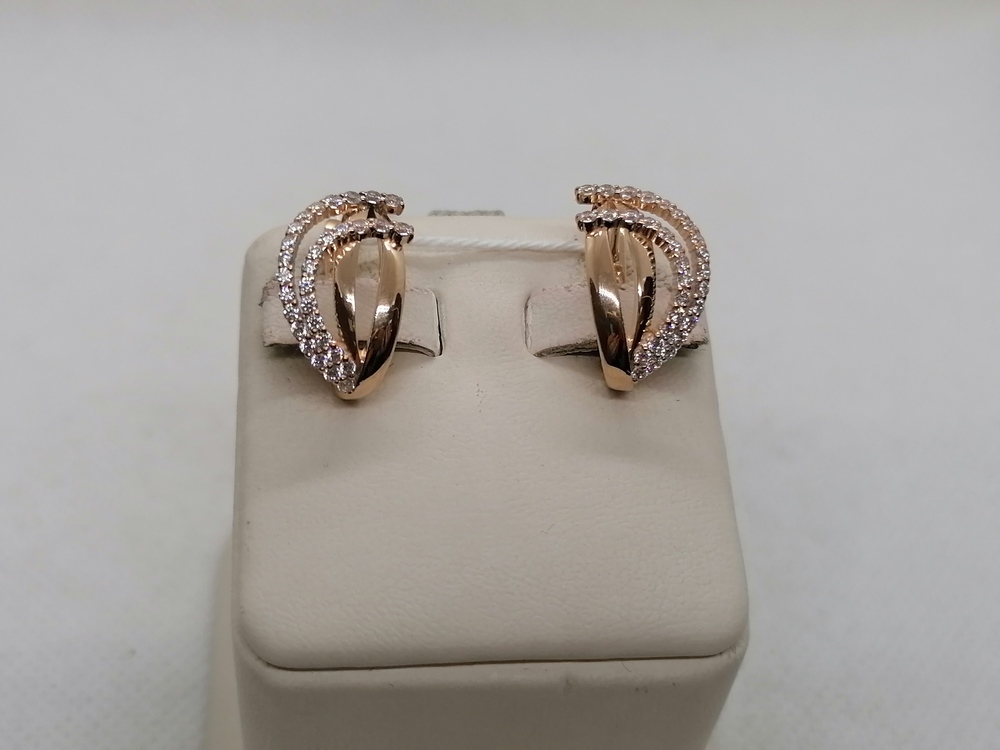 СКМИ585 СЕРЬГИ С КАМНЯМИ (Au 585)