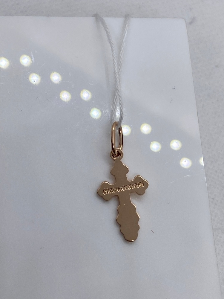 ПОДКБК585 ПОДВЕСКА КРЕСТ БЕЗ КАМНЯ (Au 585)