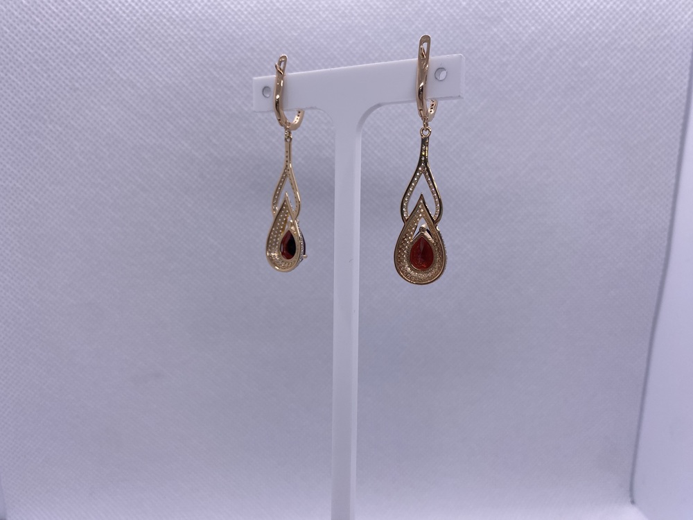 СКМИ585 СЕРЬГИ С КАМНЯМИ (Au 585)