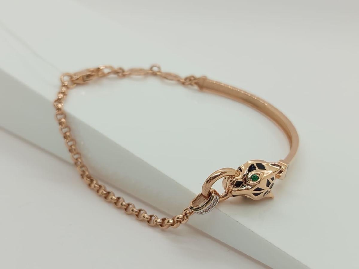 БРАСЛЕТ ФАНТАЗИЯ с камнями (Au 585)