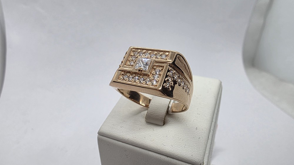 ПЕЧАТКА С КАМНЯМИ (Au 585)