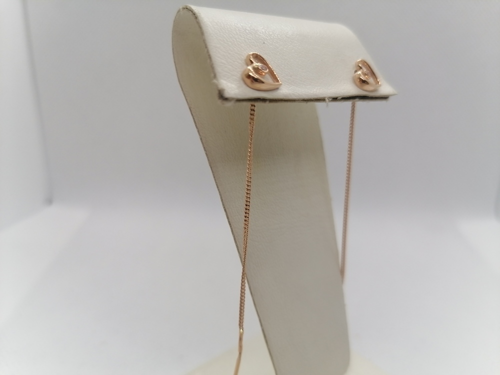 СЕРЬГИ ПРОДЕВКИ с камнем (Au 585)