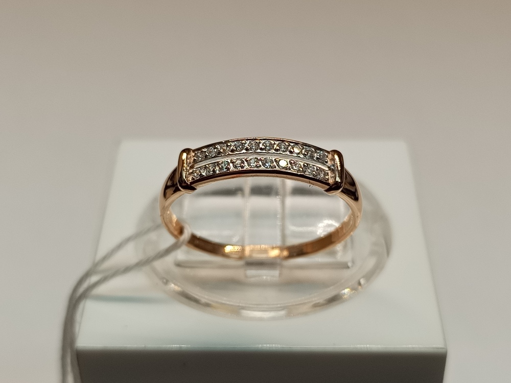 КОЛЬЦО С КАМНЯМИ (Au 585)