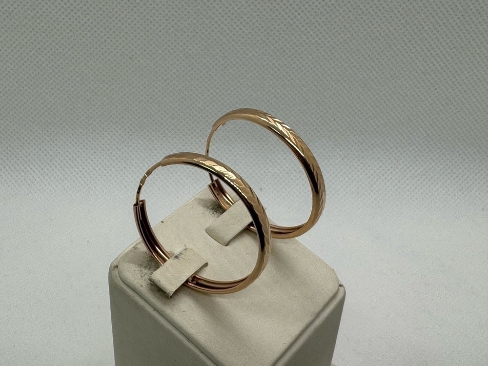 СКОН585 СЕРЬГИ КОНГО (Au 585)