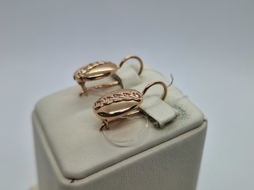 СЕРЬГИ ПЕТЕЛЬКА без камня (Au 585)