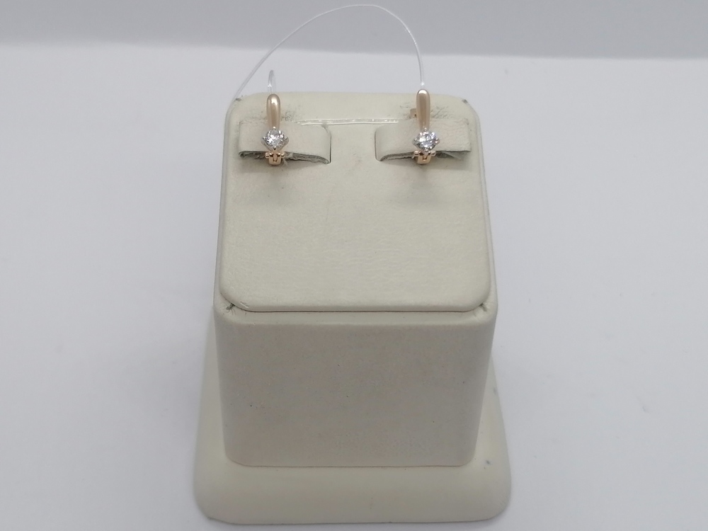 026809 СЕРЬГИ С КАМНЕМ (Au 585)