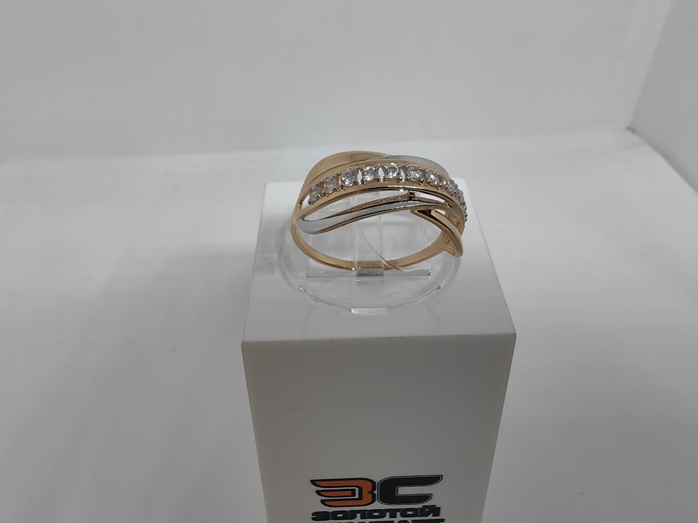 КОЛЬЦО С КАМНЯМИ (Au 585)