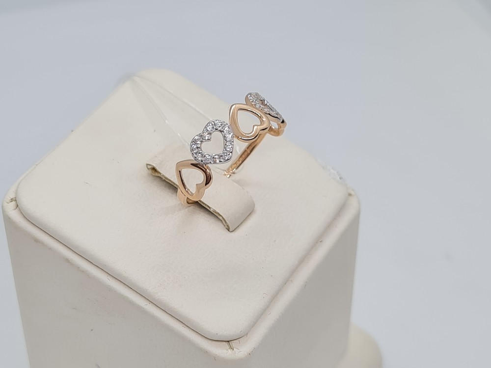 КОЛЬЦО С КАМНЯМИ (Au 585)