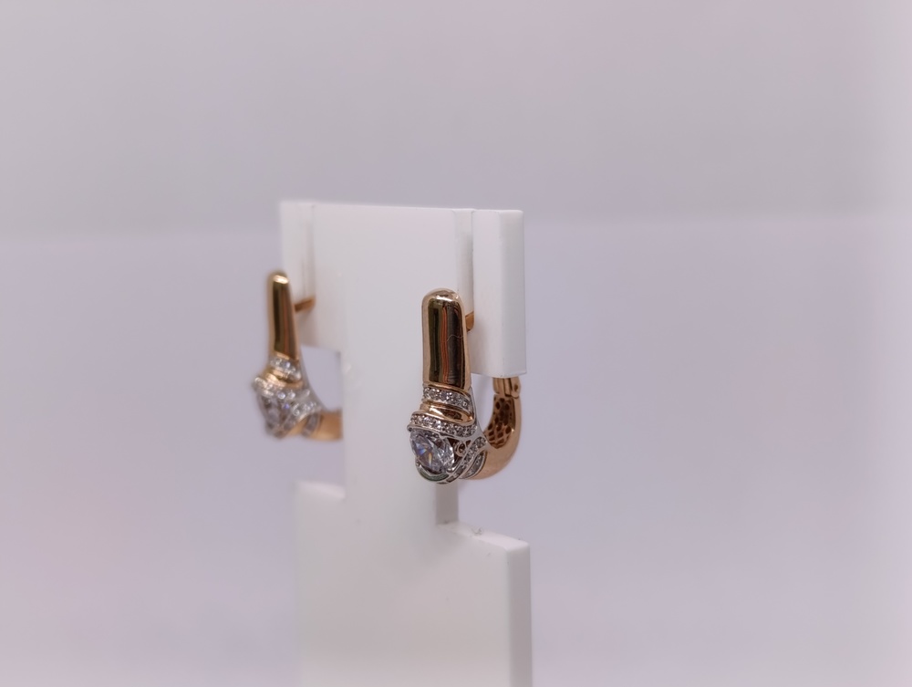 СКМИ585 СЕРЬГИ С КАМНЯМИ (Au 585)