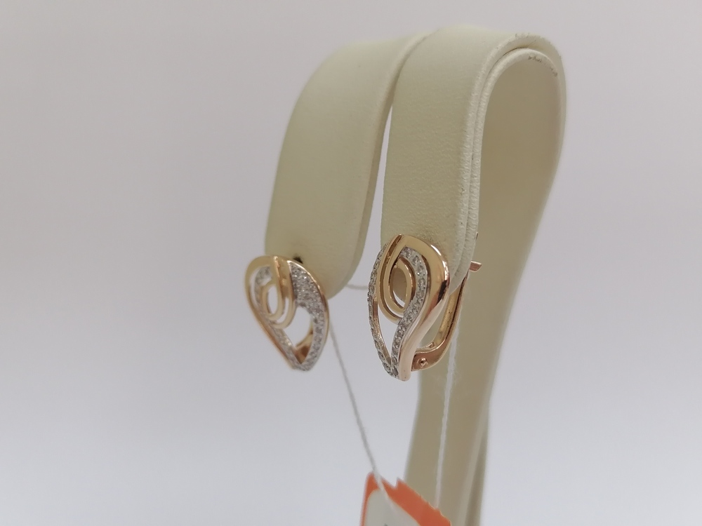 СКМИ585 СЕРЬГИ С КАМНЯМИ (Au 585)