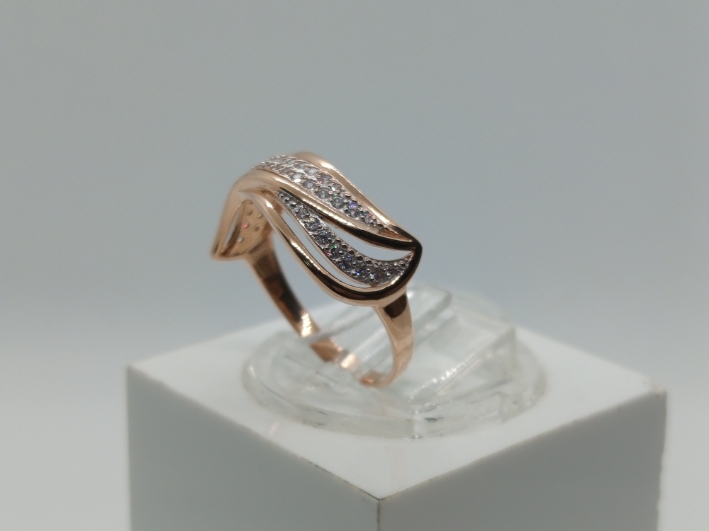 КОЛЬЦО С КАМНЯМИ (Au 585)